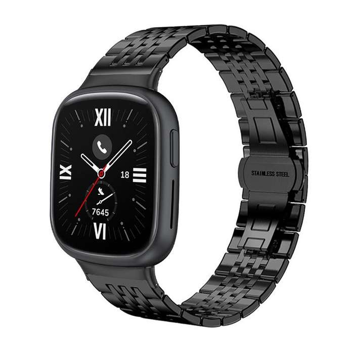 For Honor Watch 4 20mm xDfind Seven-bead Solid Stainless Steel Watch Band(Silver)