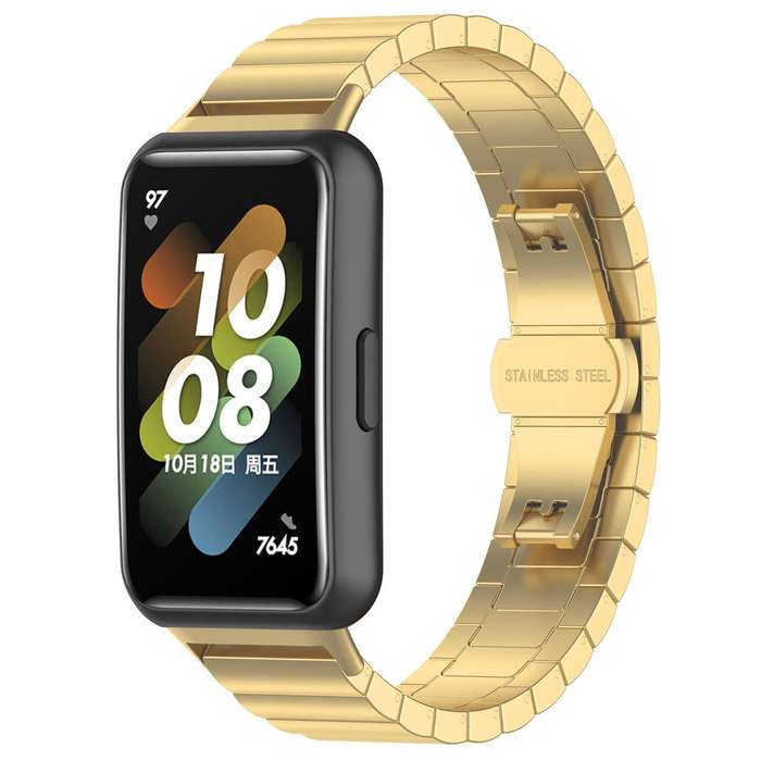 For Huawei Band 10 / 9 / 8 14mm xDfind One-bead Bamboo Solid Stainless Steel Watch Band(Silver)