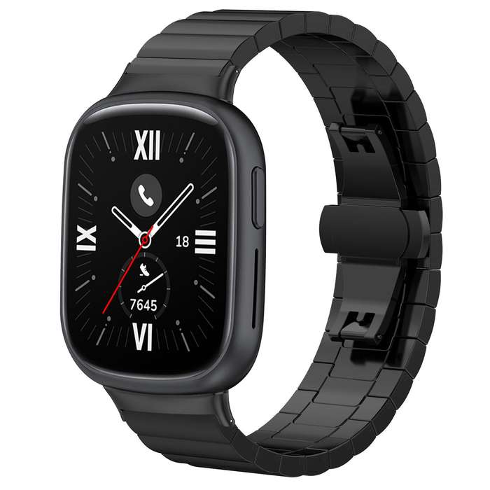 For Honor Watch 4 TMA-L19 20mm xDfind One-bead Bamboo Solid Stainless Steel Watch Band(Silver)