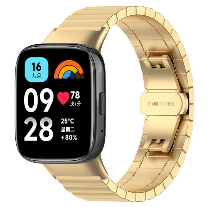 For Redmi Watch 3 Active / Lite 20mm xDfind One-bead Bamboo Solid Stainless Steel Watch Band(Silver)