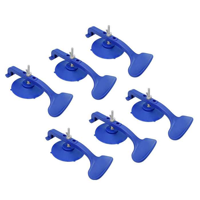 6pcs/Pack Non-marking Suction Clamp Set for Car Glass Windshield Repair(Blue)