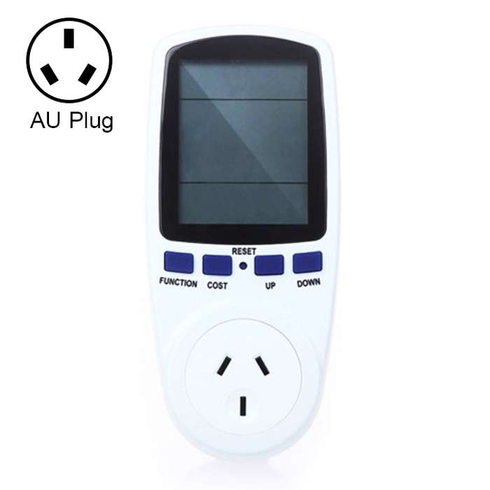 AC 240V 50Hz Max 10A LCD Display Power Meter Energy Watt Amps Volt Electricity Usage Monitor Analyze