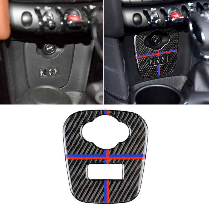 Red Blue Color Car F Chassis Cigarette Lighter Cover Panel Carbon Fiber Decorative Sticker for BMW M