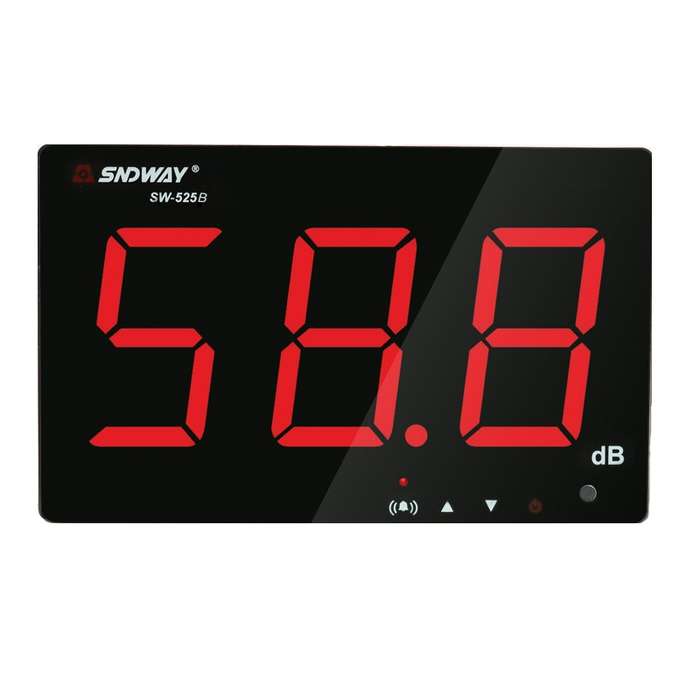 SNDWAY SW525B Wall-mounted DB Sound Level Meter Noise Tester with USB Data Storage Transfer & USB Co