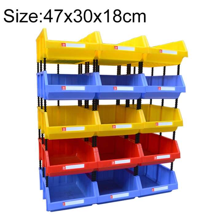 Thickened Oblique Plastic Box Combined Parts Box Material Box, Random Color Delivery, Size: 47cm x 3