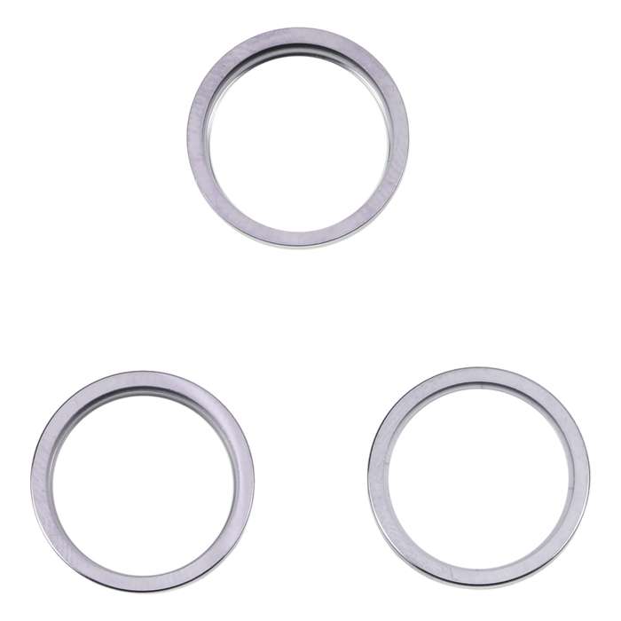 For iPhone 14 Pro 3PCS Rear Camera Glass Lens Metal Outside Protector Hoop Ring(Black)