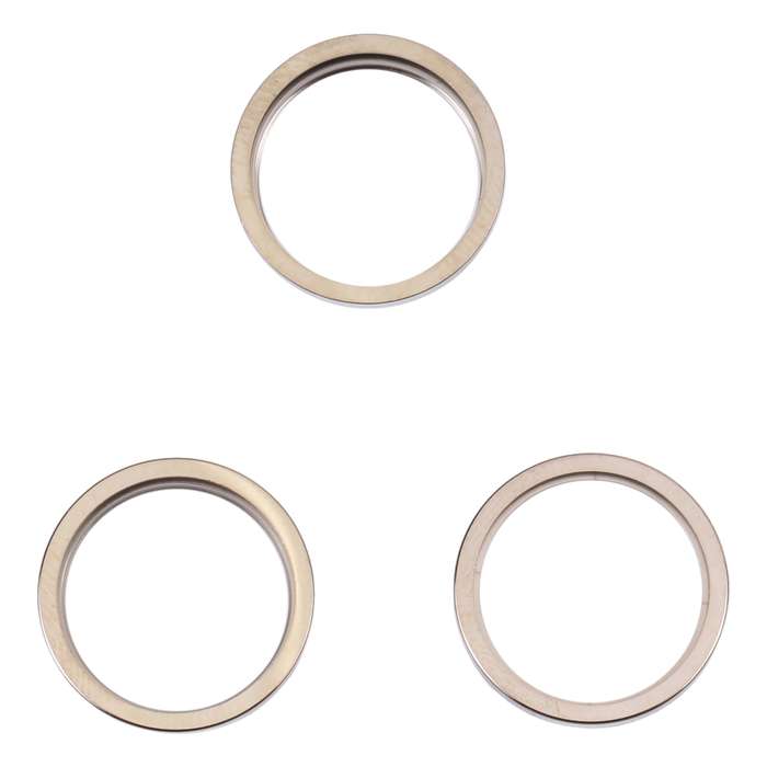 For iPhone 14 Pro 3PCS Rear Camera Glass Lens Metal Outside Protector Hoop Ring(Black)