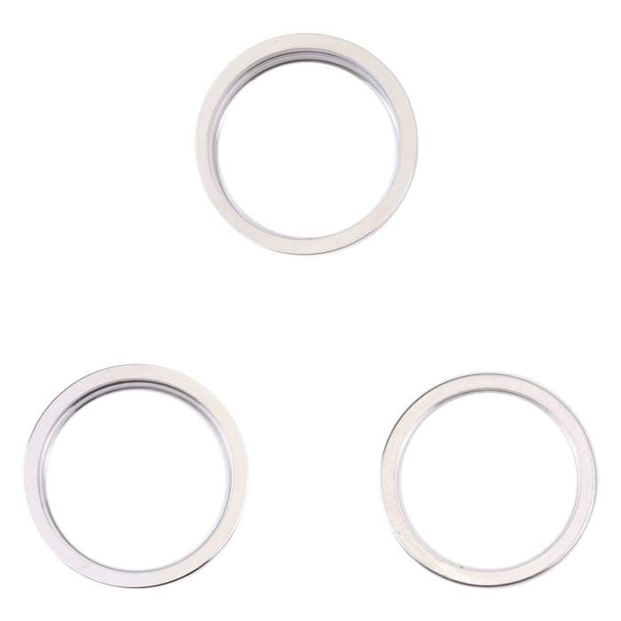 For iPhone 14 Pro 3PCS Rear Camera Glass Lens Metal Outside Protector Hoop Ring(Black)