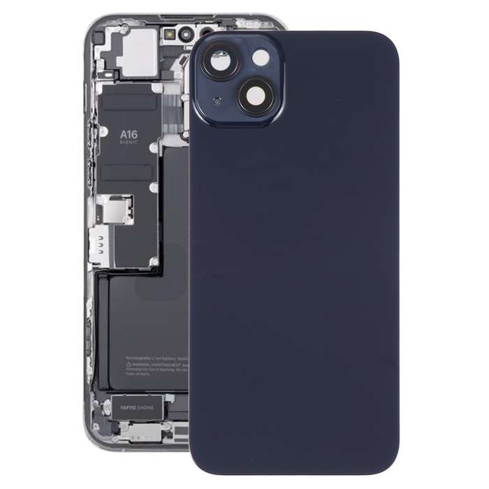 Glass Battery Back Cover with Holder for iPhone 14(White)