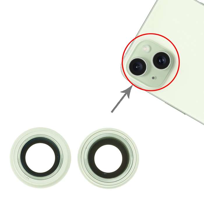 For iPhone 15 / 15 Plus 1set Camera Lens Cover (Blue)