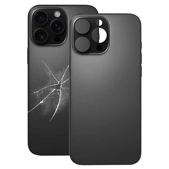 For iPhone 16 Pro Max Easy Replacement Big Camera Hole Glass Back Battery Cover(White)