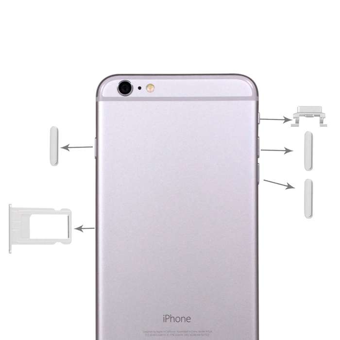 4 in 1 for iPhone 6 Plus (Card Tray + Volume Control Key + Power Button + Mute Switch Vibrator Key)(