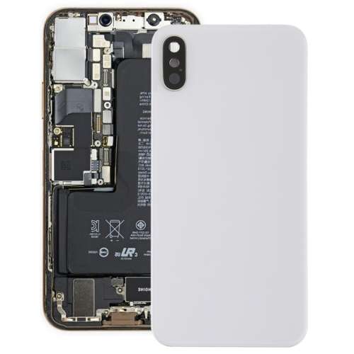 Battery Back Cover with Back Camera Bezel & Lens & Adhesive for iPhone XS(White)