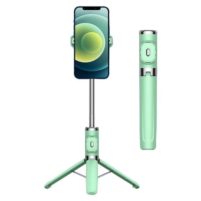 Bluetooth Remote Control Tripod Selfie Stick (Red)