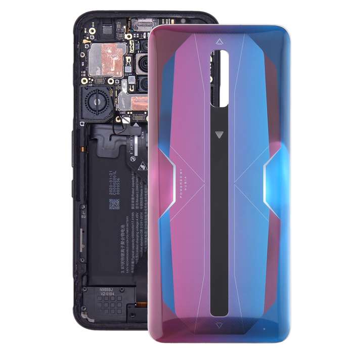 For ZTE nubia RedMagic 6 NX669J Glass Battery Back Cover(Aurora)