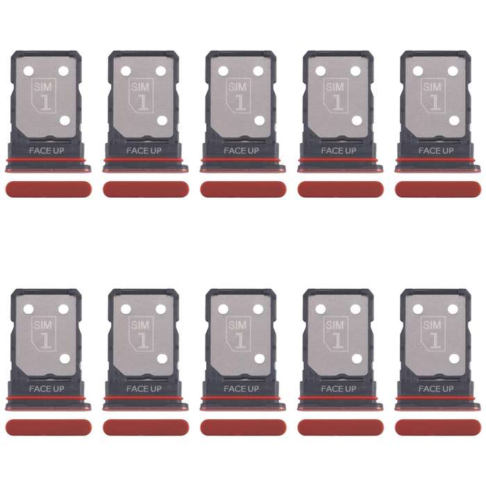 For Motorola Edge 50 Neo 10pcs Original SIM Card Tray + SIM Card Tray (Red)