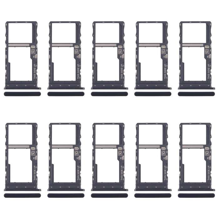 For Motorola Moto G 2022 10pcs Original SIM + Micro SD Card Tray (Black)