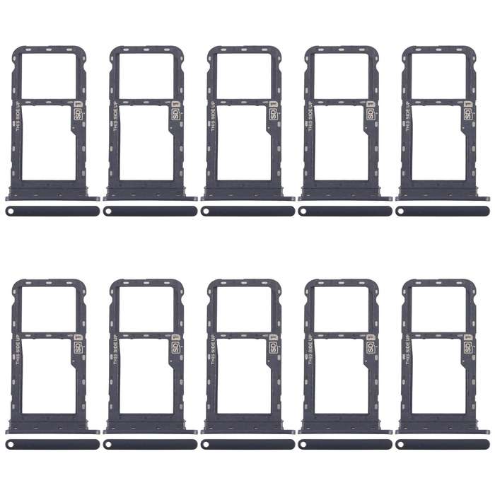 For Motorola Moto G60 10pcs Original SIM + Micro SD Card Tray (Black)
