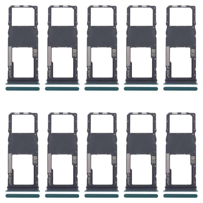 For Motorola Moto G04s 10pcs Original SIM Card Tray + Micro SD Card Tray (Green)