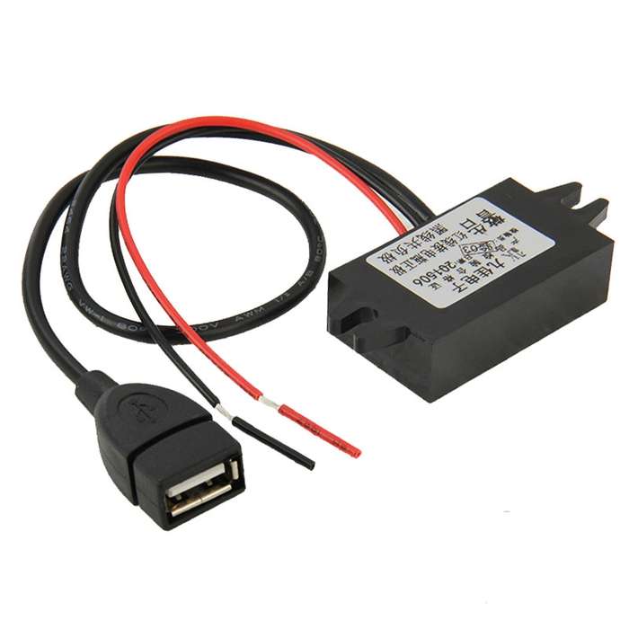 12V To 5V USB Car Power Charger Adapter Step Down Module DC-DC Converter for GPS / Vehicle Recorder