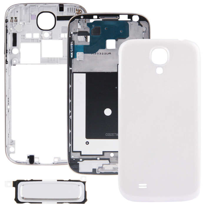 For Galaxy S IV / i9500 Full Housing Faceplate Cover (White)