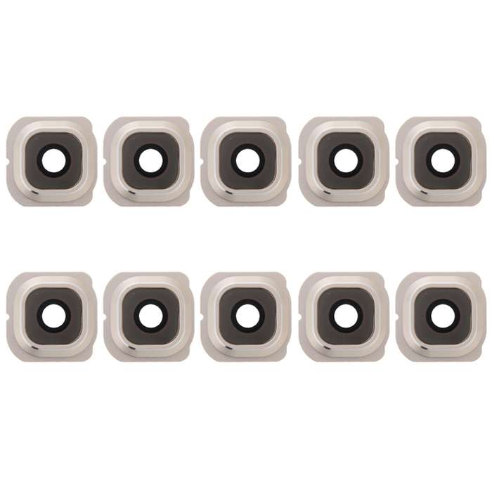 For Galaxy S6 Edge / G925 10pcs Camera Lens Cover with Sticker (White)
