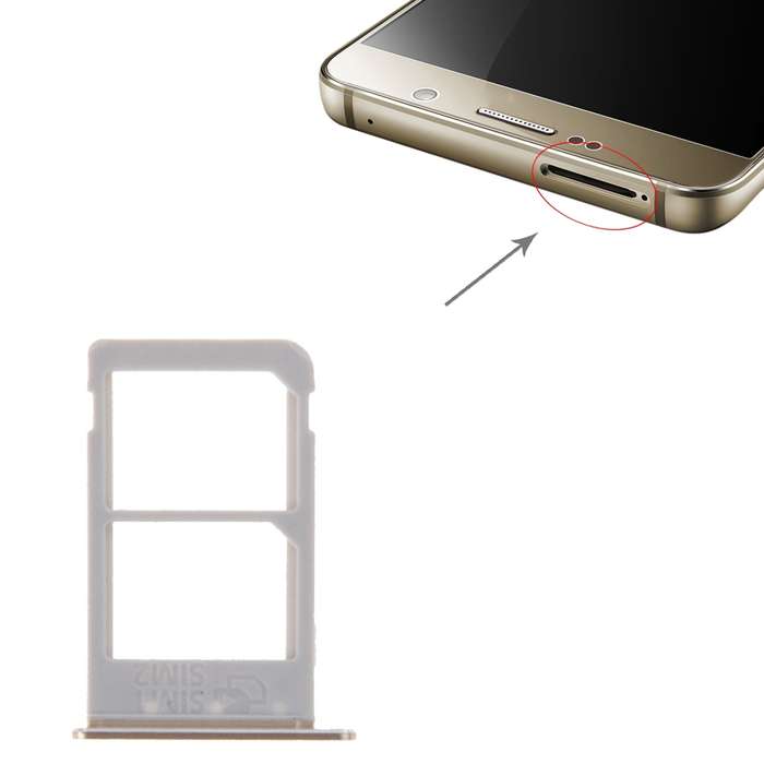 For Galaxy Note 5 / N920 2 SIM Card Tray (Gold)