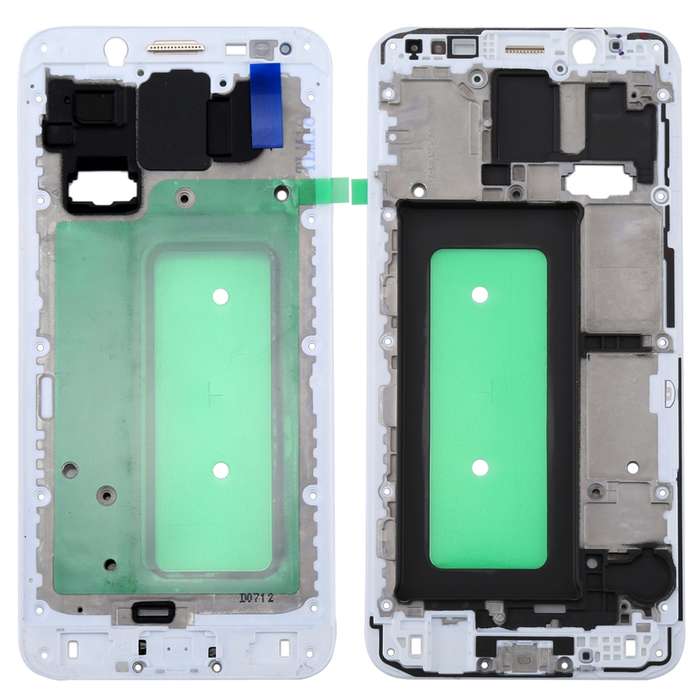 For Galaxy C8 Front Housing LCD Frame Bezel Plate(White)