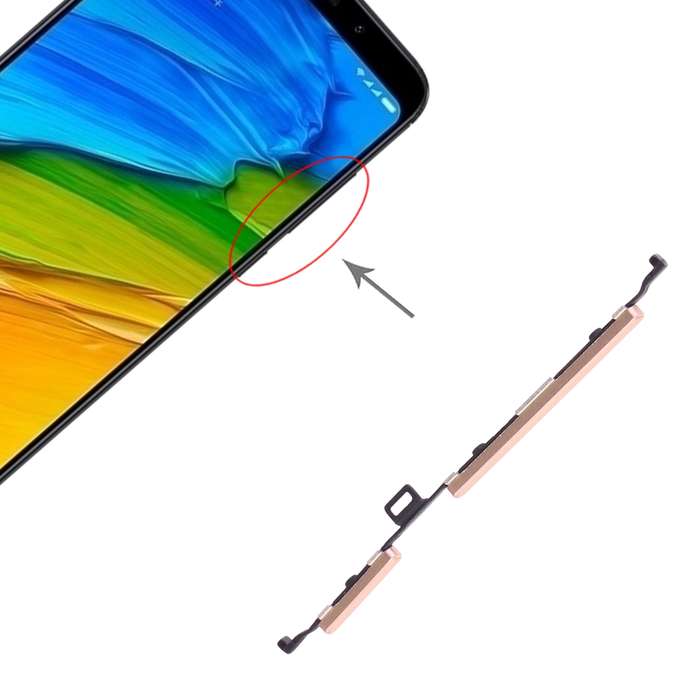 Power Button and Volume Control Button for Xiaomi Redmi 5 Plus(Black)