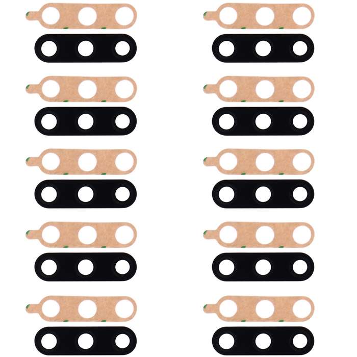 10 PCS Back Camera Lens for LG V40 ThinQ (Black)