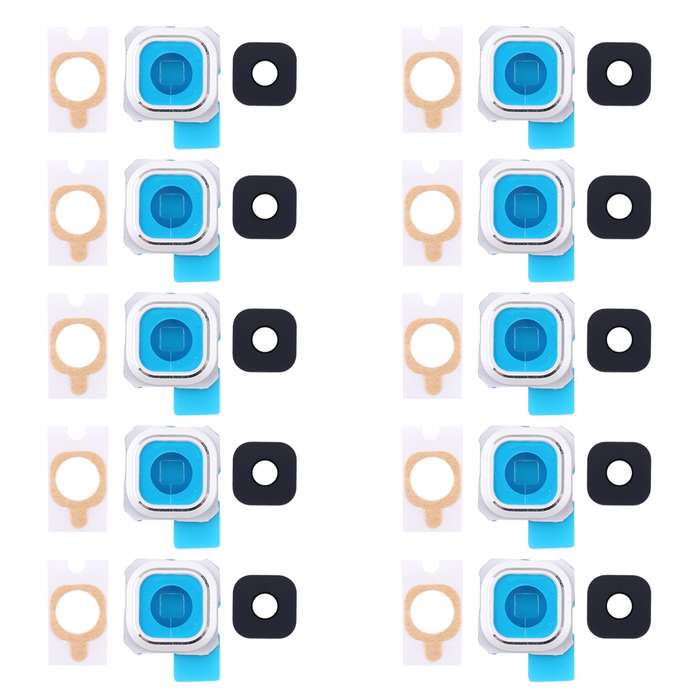 For Galaxy S6 Edge + / G9280 10pcs Back Camera Bezel & Lens Cover with Sticker