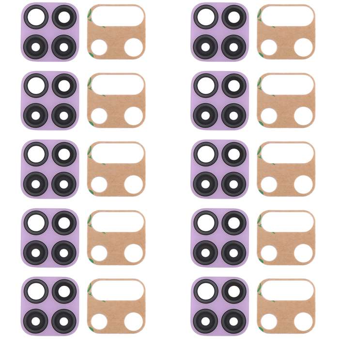 For Huawei P40 Lite 10pcs Original Back Camera Lens (Pink)