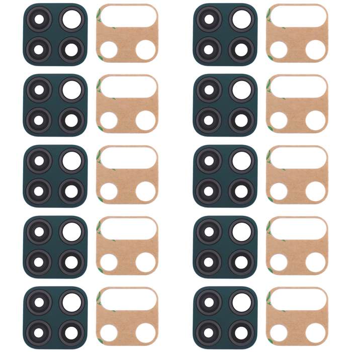 For Huawei P40 Lite 10pcs Original Back Camera Lens (Pink)