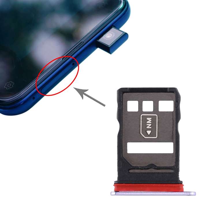 SIM Card Tray + NM Card Tray for Huawei Mate 30 (Blue)