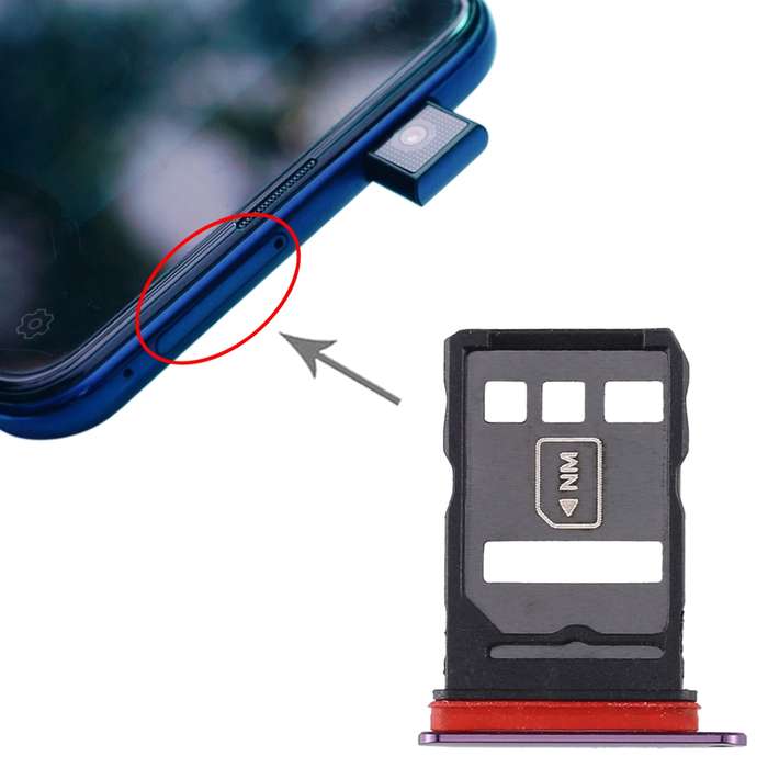 SIM Card Tray + NM Card Tray for Huawei Mate 30 (Blue)