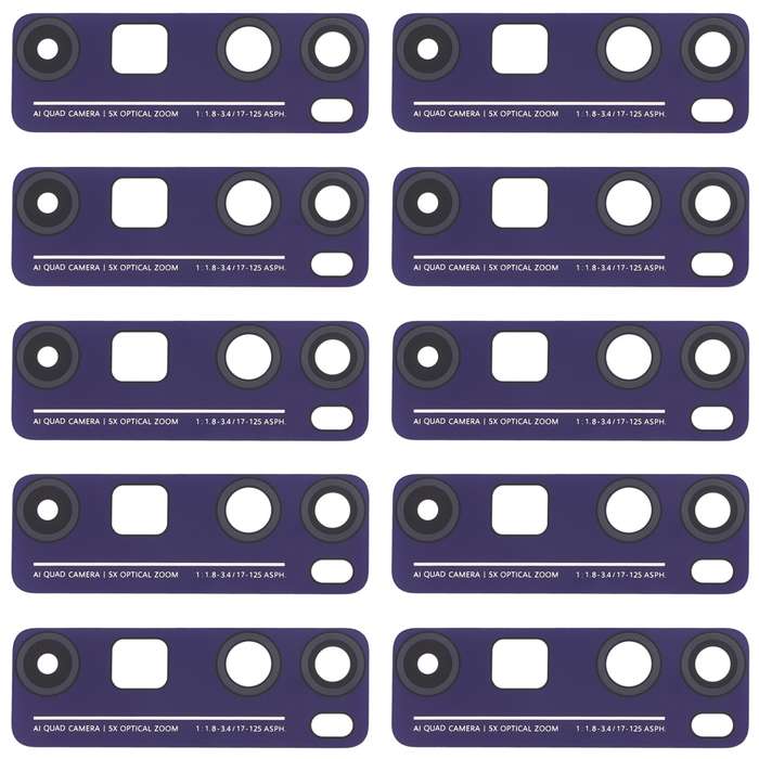For Huawei Nova 7 Pro 5G 10pcs Back Camera Lens (Purple)
