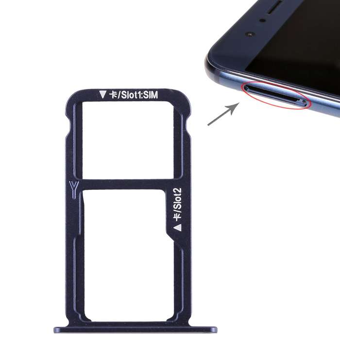 SIM Card Tray + SIM Card Tray / Micro SD Card for Huawei Honor 8 (Silver)