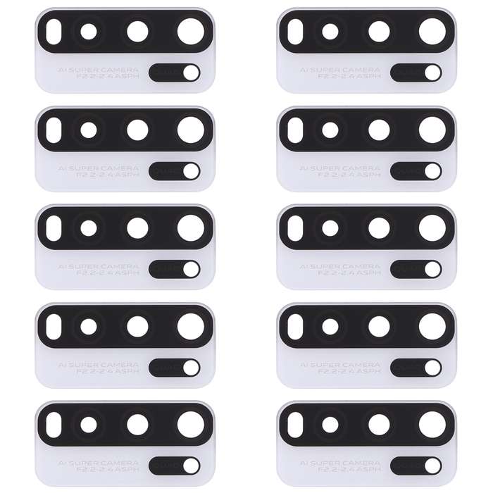 For Vivo Y50 1935, V1965A / Vivo Y30 1938 10pcs Back Camera Lens (Black)