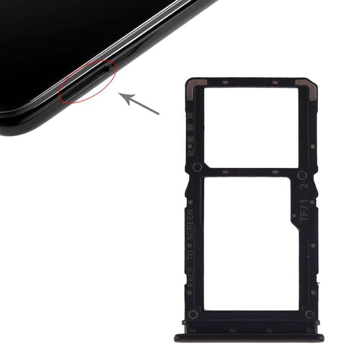 SIM Card Tray + SIM Card Tray / Micro SD Card Tray for Xiaomi Redmi Note 7 / Redmi Note 7 Pro(Blue)
