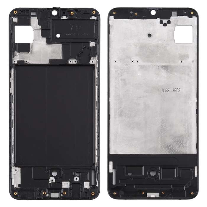 For Samsung Galaxy A70s Front Housing LCD Frame Bezel Plate (Black)