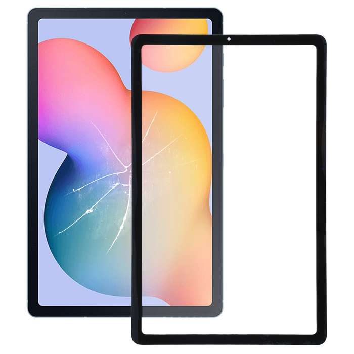 For Samsung Galaxy Tab S6 Lite SM-P610/P615 Front Screen Outer Glass Lens (Black)