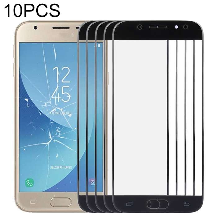 For Samsung Galaxy J3 2017 / J330 10pcs Front Screen Outer Glass Lens (Gold)