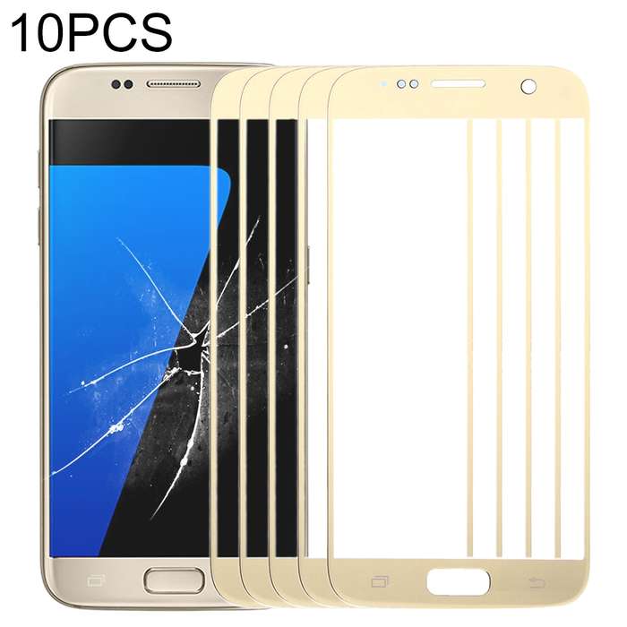 For Samsung Galaxy S7 / G930 10pcs Front Screen Outer Glass Lens (White)
