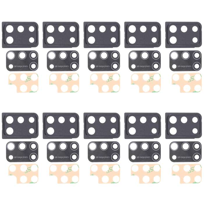 For Samsung Galaxy M31 / Galaxy M31 Prime SM-M315 10pcs Camera Lens Cover (Black)