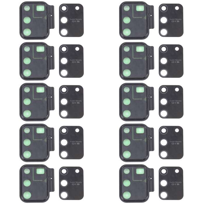 For Samsung Galaxy S10 Lite SM-G770 10pcs Camera Lens Cover (Black)