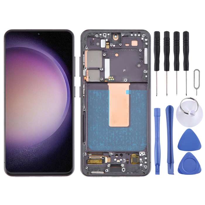 For Samsung Galaxy S23 SM-S911B 6.43 inch US Version OLED LCD Screen Digitizer Full Assembly with Fr