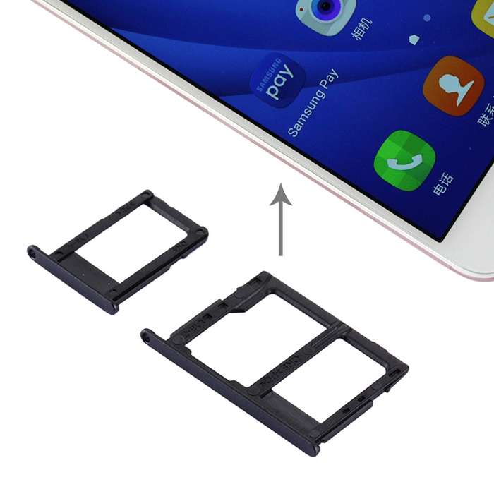 For Galaxy J5 Prime / G570 & J7 Prime / G610 SIM Card Tray + Micro SD & SIM Card Tray (Gold)