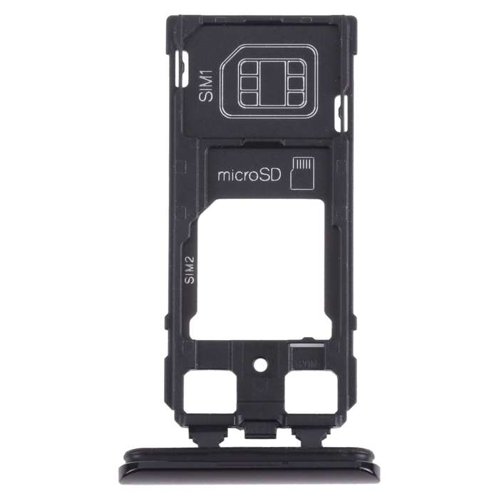 SIM Card Tray + SIM Card Tray / Micro SD Card Tray for Sony Xperia 1 / Xperia XZ4 (Silver)