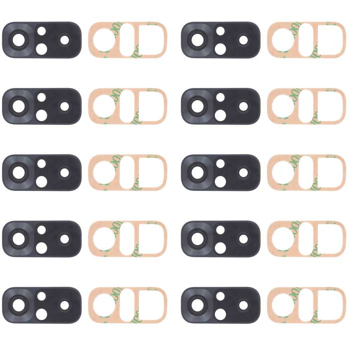10 PCS Back Camera Lens for Xiaomi Redmi Note 10 4G M2101K7AI M2101K7AG(Silver)