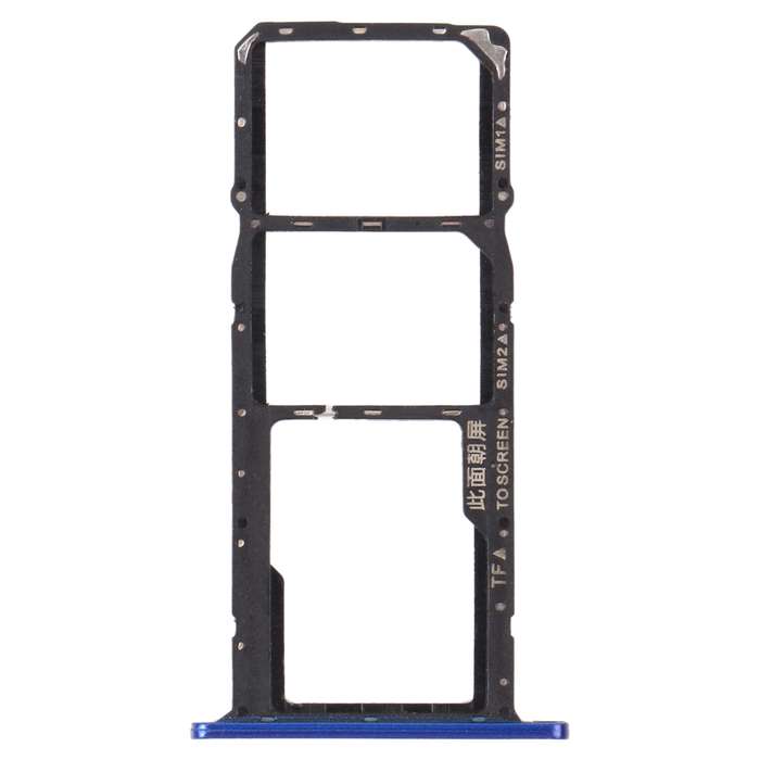 SIM Card Tray + SIM Card Tray + Micro SD Card Tray for Honor 8S (Blue)